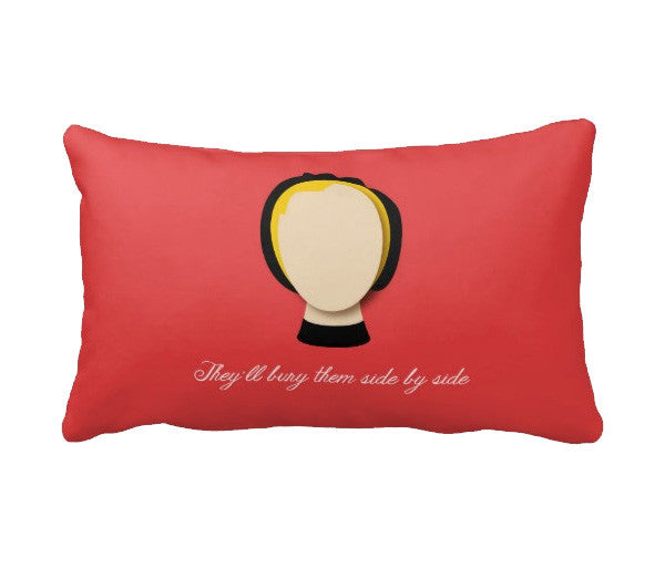 Bonnie Parker "They'll Bury Them Side by Side" Accent Pillow