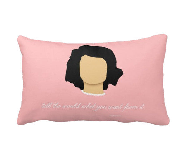 Jackie Kennedy-Onassis "Tell the World" Accent Pillow